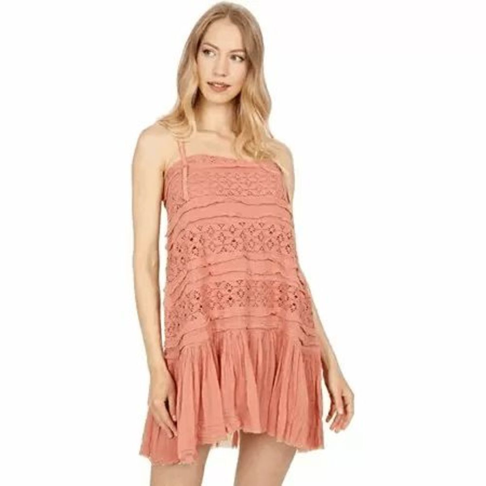 Free People Women's Shailee Slipdress in Copper Rose Size Medium NWT